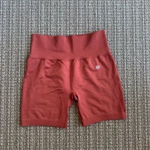 Burgandy forever 21 biker shorts